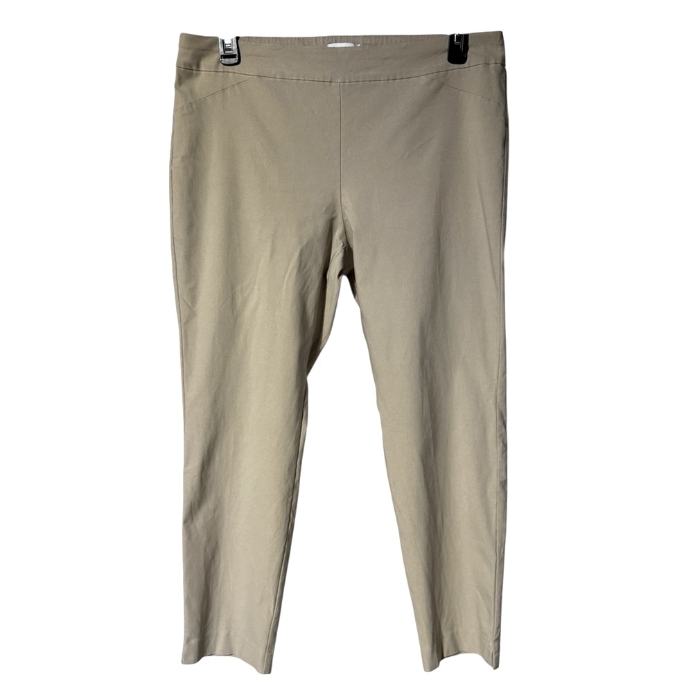 Tan Charter Club Cambridge  Tummy Control Slim-Leg Pull on Pants